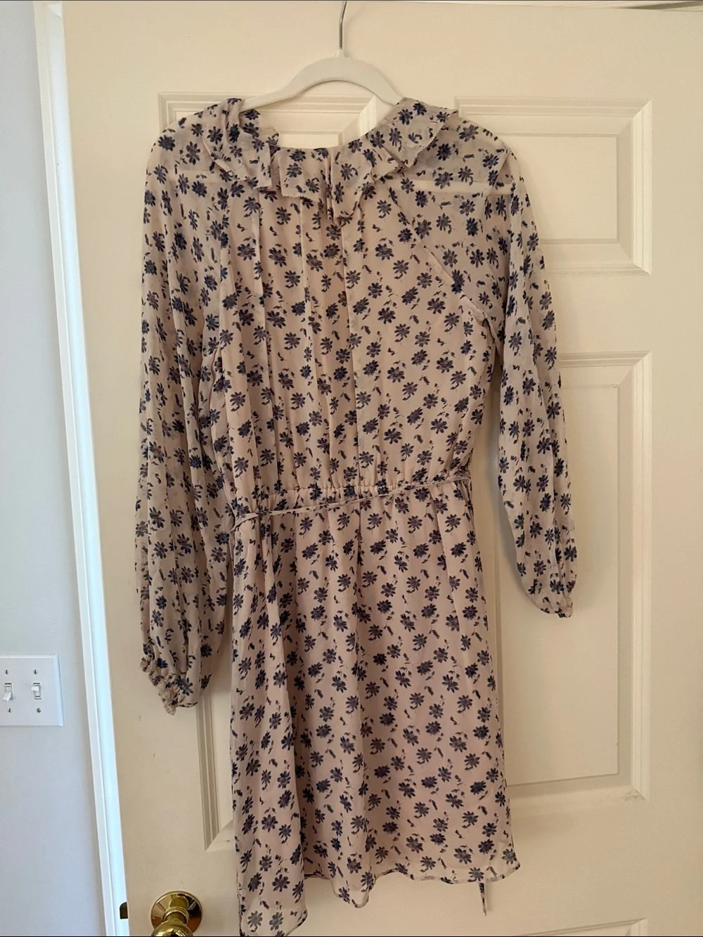 Joie Mini Dress with Navy Floral Print